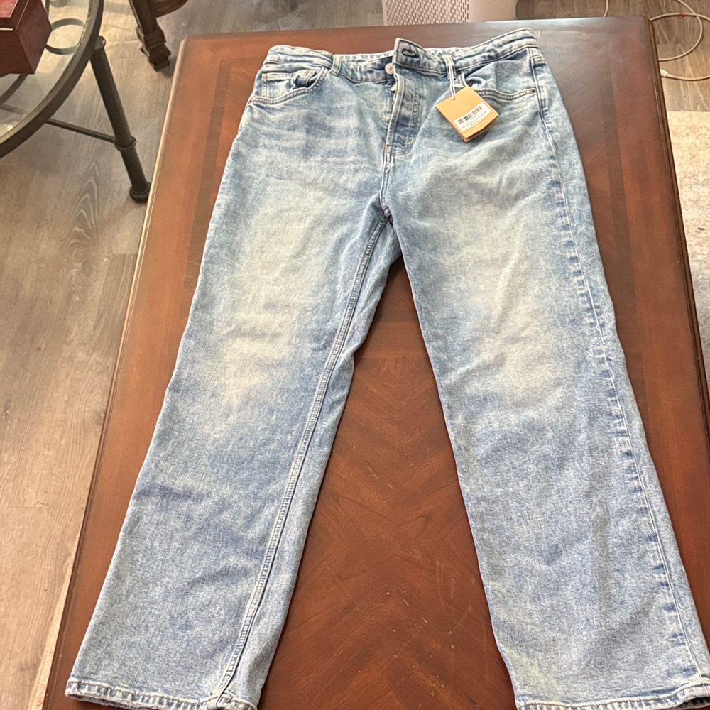 Reformation Blue Straight Leg Jeans